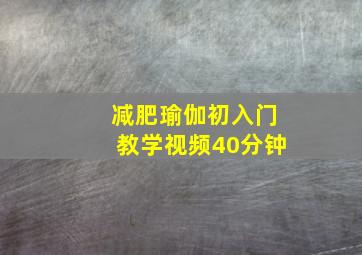 减肥瑜伽初入门教学视频40分钟