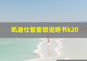 凯迪仕智能锁说明书k20