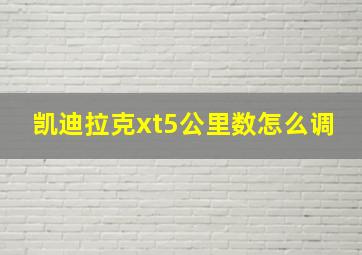 凯迪拉克xt5公里数怎么调