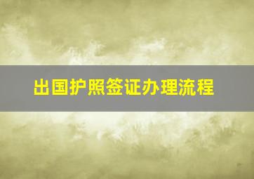 出国护照签证办理流程