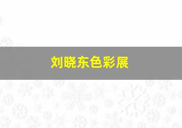 刘晓东色彩展