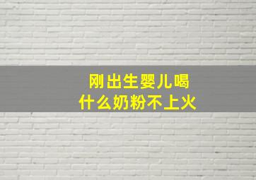 刚出生婴儿喝什么奶粉不上火