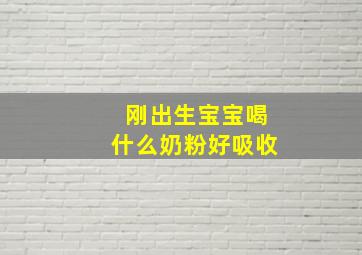 刚出生宝宝喝什么奶粉好吸收