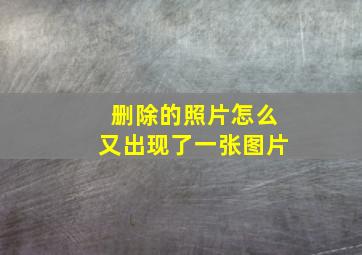 删除的照片怎么又出现了一张图片