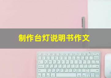 制作台灯说明书作文