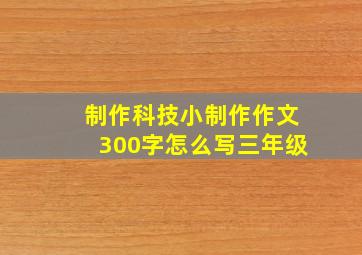 制作科技小制作作文300字怎么写三年级