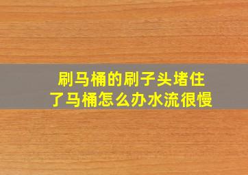 刷马桶的刷子头堵住了马桶怎么办水流很慢