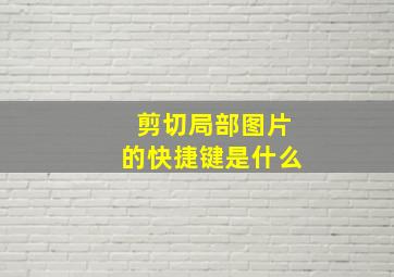 剪切局部图片的快捷键是什么