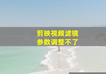 剪映视频滤镜参数调整不了