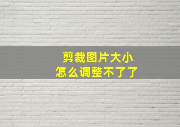 剪裁图片大小怎么调整不了了