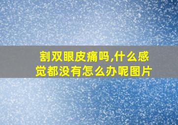 割双眼皮痛吗,什么感觉都没有怎么办呢图片