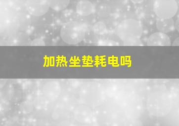 加热坐垫耗电吗