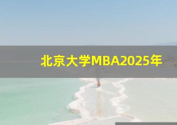 北京大学MBA2025年