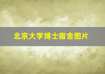 北京大学博士宿舍图片