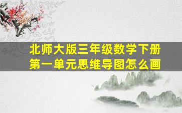 北师大版三年级数学下册第一单元思维导图怎么画