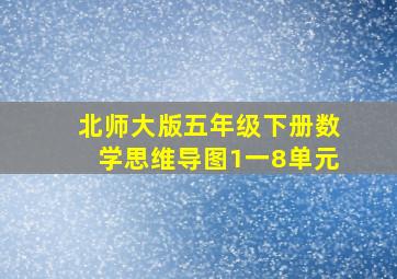 北师大版五年级下册数学思维导图1一8单元