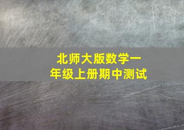 北师大版数学一年级上册期中测试