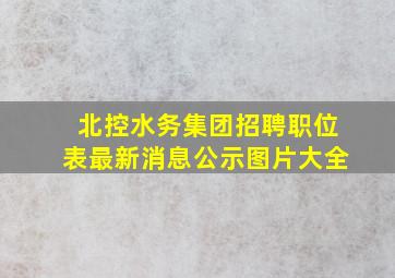 北控水务集团招聘职位表最新消息公示图片大全