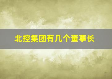 北控集团有几个董事长