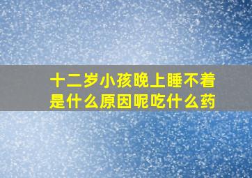 十二岁小孩晚上睡不着是什么原因呢吃什么药