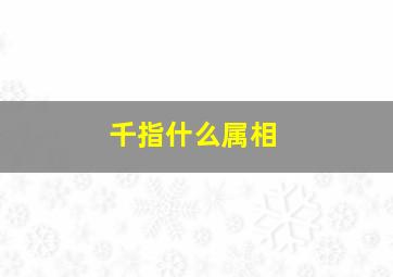 千指什么属相