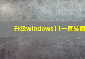 升级windows11一直转圈