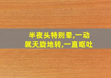 半夜头特别晕,一动就天旋地转,一直呕吐