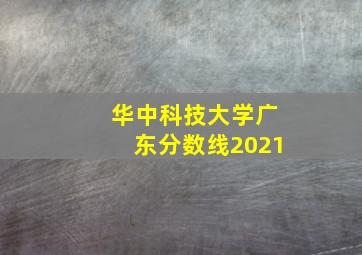 华中科技大学广东分数线2021