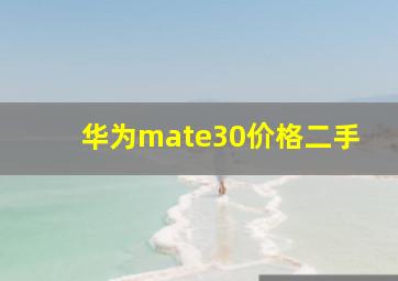 华为mate30价格二手