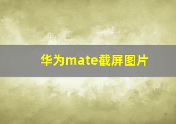 华为mate截屏图片