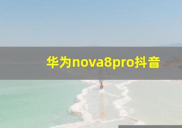 华为nova8pro抖音