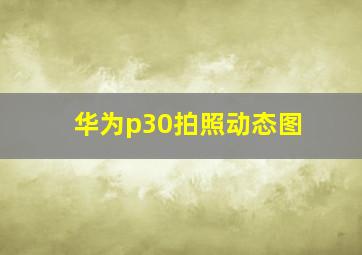 华为p30拍照动态图