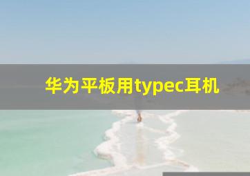 华为平板用typec耳机