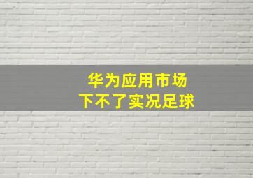 华为应用市场下不了实况足球