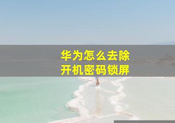 华为怎么去除开机密码锁屏