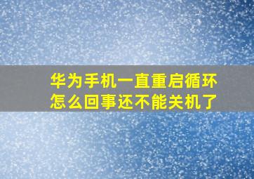 华为手机一直重启循环怎么回事还不能关机了