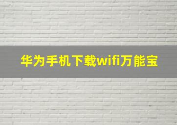 华为手机下载wifi万能宝