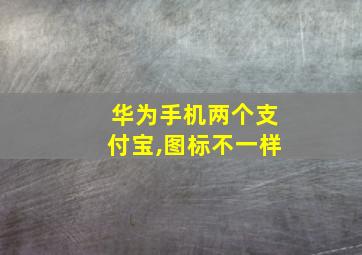 华为手机两个支付宝,图标不一样