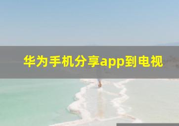 华为手机分享app到电视