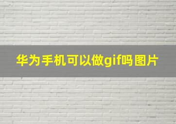 华为手机可以做gif吗图片