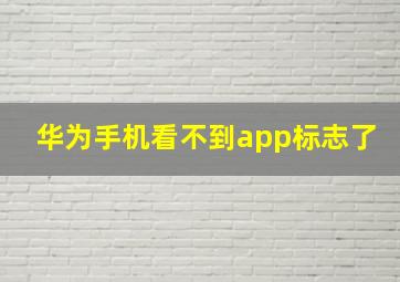 华为手机看不到app标志了