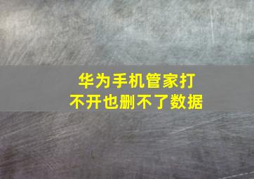 华为手机管家打不开也删不了数据