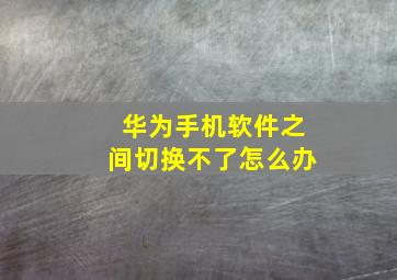 华为手机软件之间切换不了怎么办