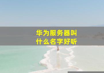 华为服务器叫什么名字好听