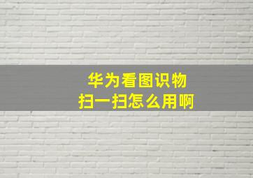 华为看图识物扫一扫怎么用啊