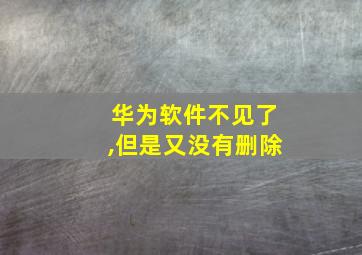 华为软件不见了,但是又没有删除