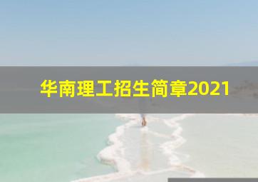 华南理工招生简章2021