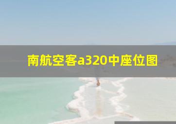 南航空客a320中座位图