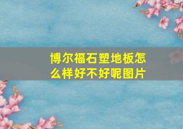 博尔福石塑地板怎么样好不好呢图片