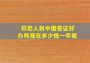 印尼人到中国签证好办吗现在多少钱一年呢